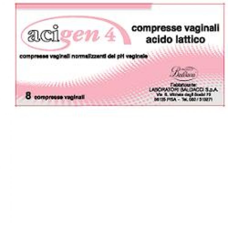 Acigen 4 Compresse Vaginali 8 Pezzi