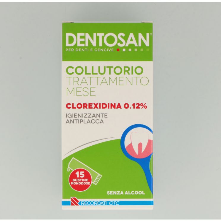 Dentosan Collutorio Trattamento Mese con Clorexidina 0,12%  15 Bustine Monodose