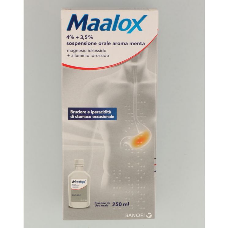 Maalox Sospensione orale Aroma menta 250ml 4+3,5%