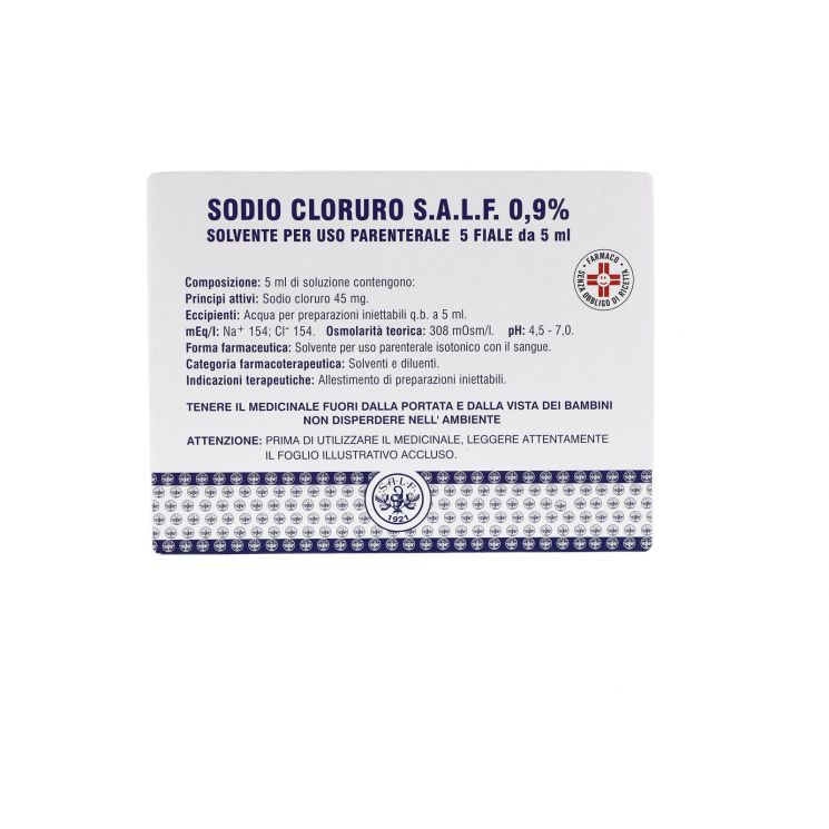 Sodio cloruro S.A.L.F. 0,9% 5 Fiale 5ml
