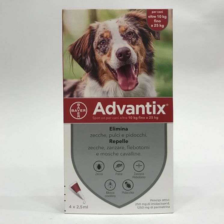 Advantix Spot On per Cani da 10 a 25kg 4 pipette