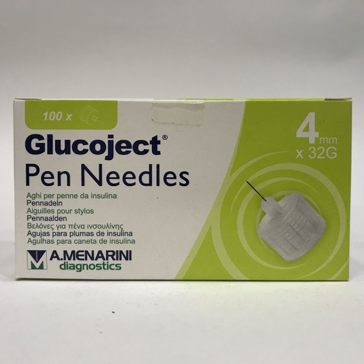 Ago Glucoject Pen Needles G32 4mm Insulina