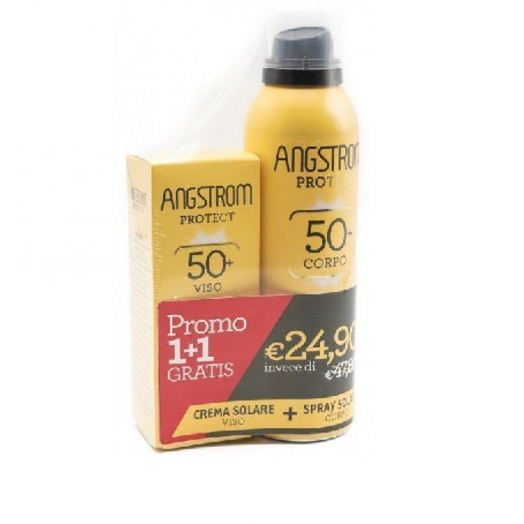 Angstrom Protect Bipacco Spray Solare Corpo SPF50 150ml + Crema Solare Viso SPF50 50ml