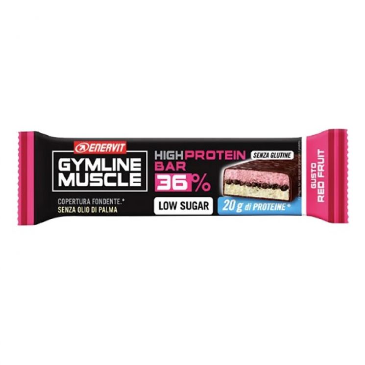 Enervit Gymline Muscle High Protein 36% Barretta Frutti Rossi 55g