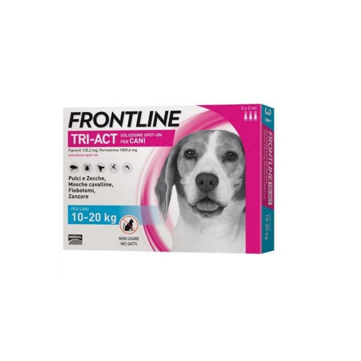 Frontline Tri Act Cani da 10 a 20kg 3 pipette