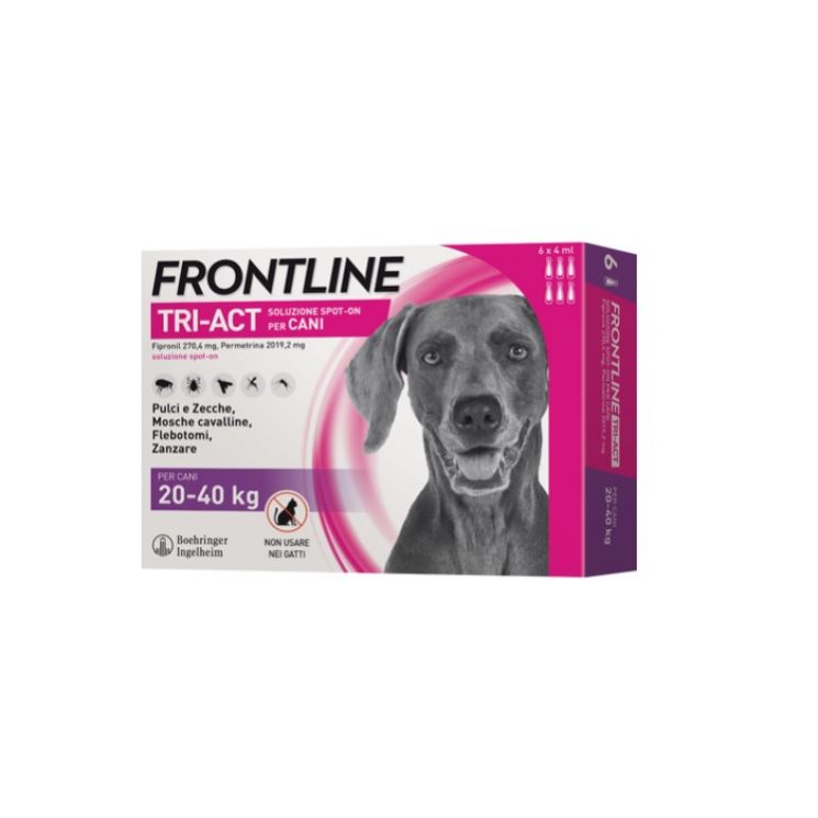 Frontline Tri Act Cani da 20 a 40kg 6 pipette