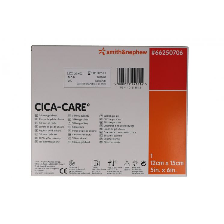 Cica Care Medicazione in Gel in Silicone 1 cerotto 12x15cm