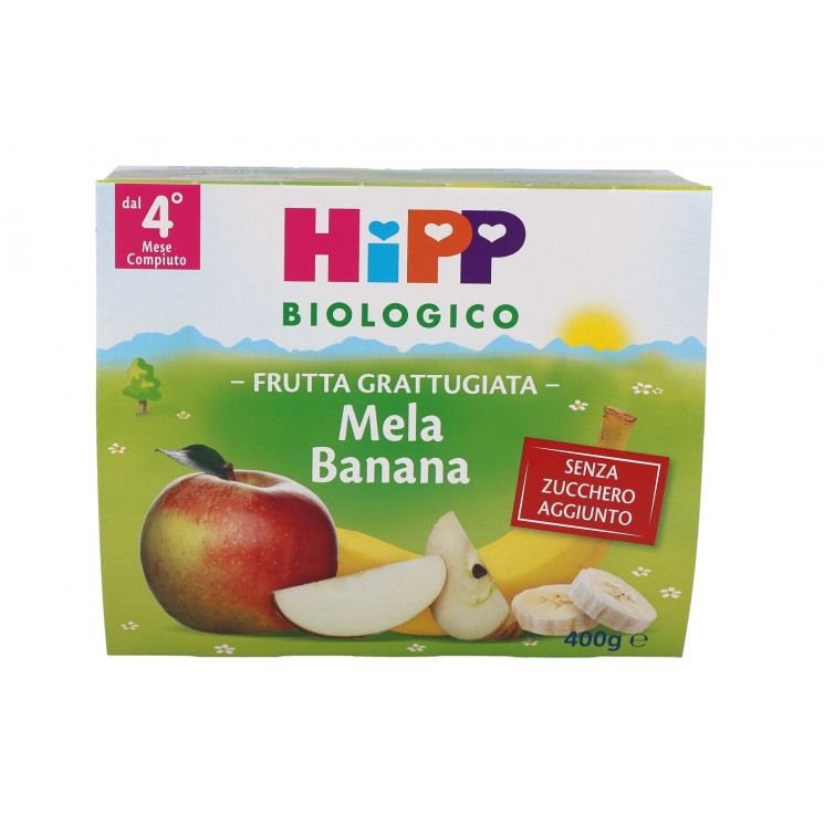 Hipp Bio Frutta Grattugiata Mela E Banana 2 X 80G