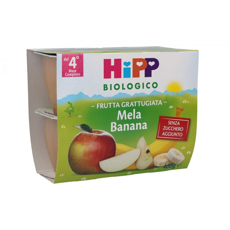 Hipp Bio Frutta Grattugiata Mela E Banana 2 X 80G