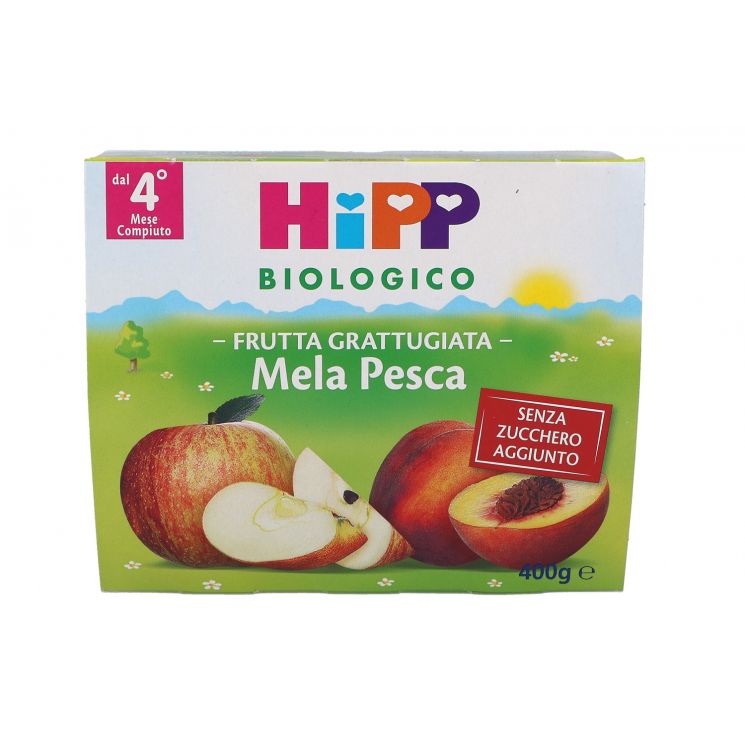 HIPP BIO FRUTTA GRATTUGIATA MELA E PESCA 4 X 100G