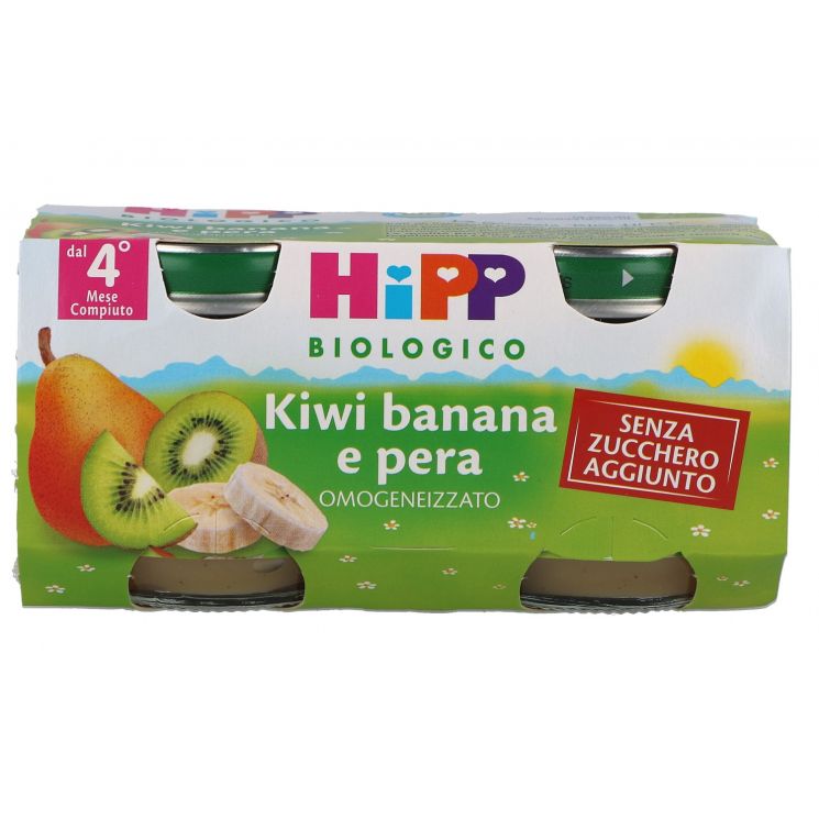 Hipp Biologico Omogeneizzato Kiwi Banana e Pera 2x80g
