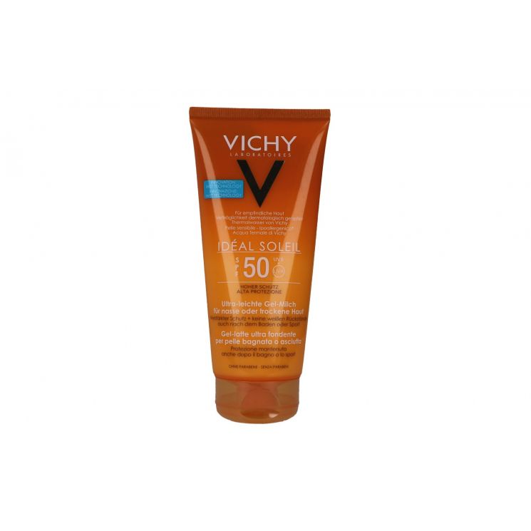 Ideal Soleil Vichy Gel latte solare Ultra fondente Wet Skin Spf50 200ml