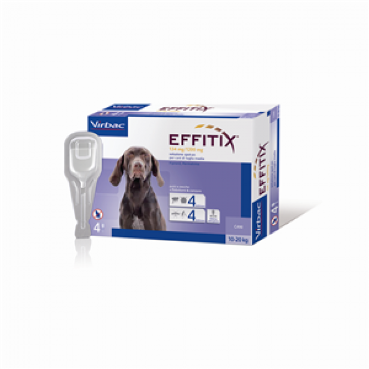 Effitix Spot On Antiparassitario per Cani da 10 a 20kg 4 pipette