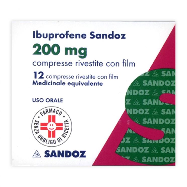 Ibuprofene Sandoz 12 Compresse Rivestite 200 mg 