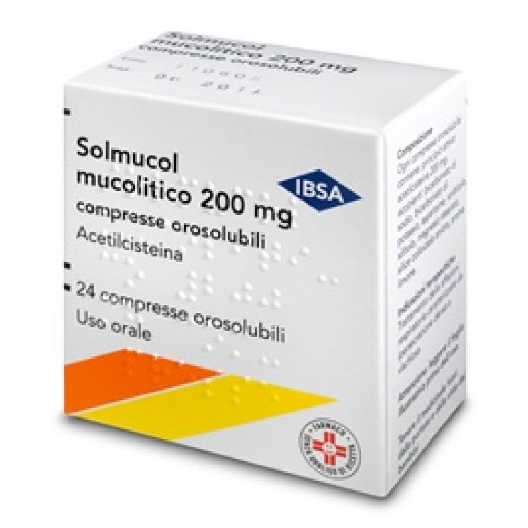 Solmucol Mucolitico 24 Compresse Orosolubili 200 mg 