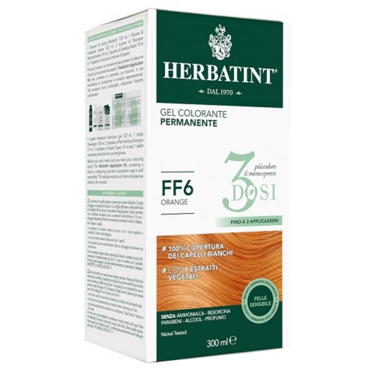 Herbatint Gel Colorante Permanente 3 Dosi FF6 Orange 300ml