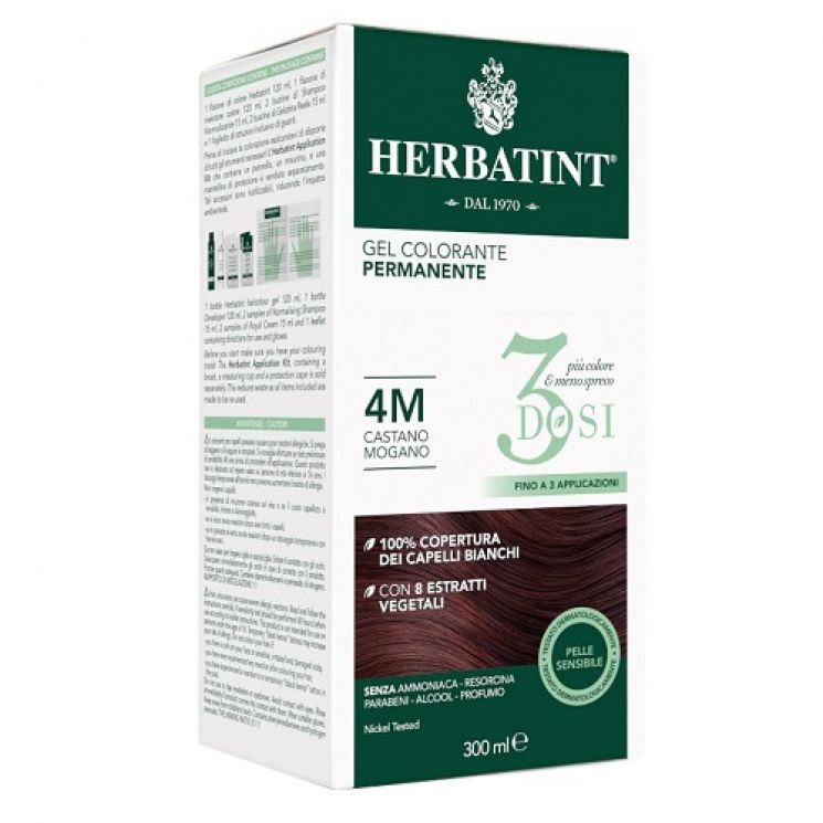 Herbatint Gol Colorante Permanente 3 Dosi 4M Castano Mogano 300ml