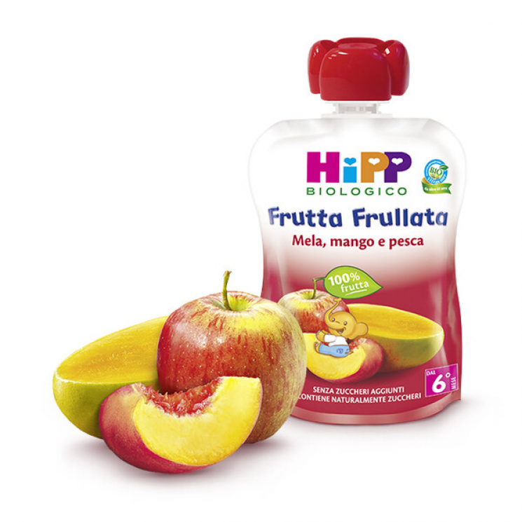 Hipp Bio Frutta Frullata Mela Mango e Pesca 90g