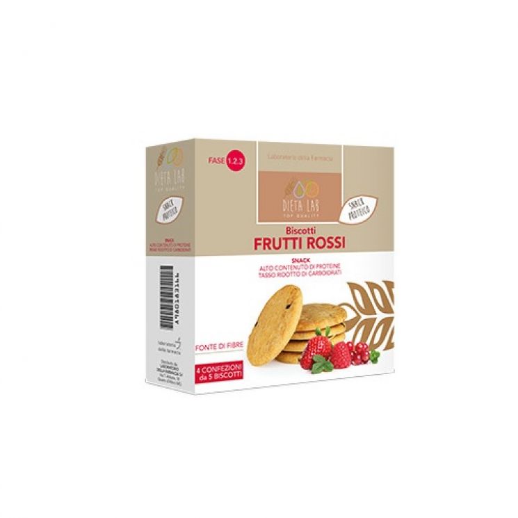 Laboratorio della Farmacia Dietalab Biscotti Frutti Rossi 4 confezioni da 5 Biscotti