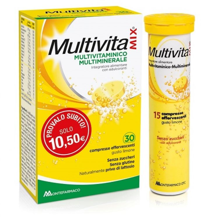 MultivitaMIX Senza Zucchero 30 Compresse Effervescenti
