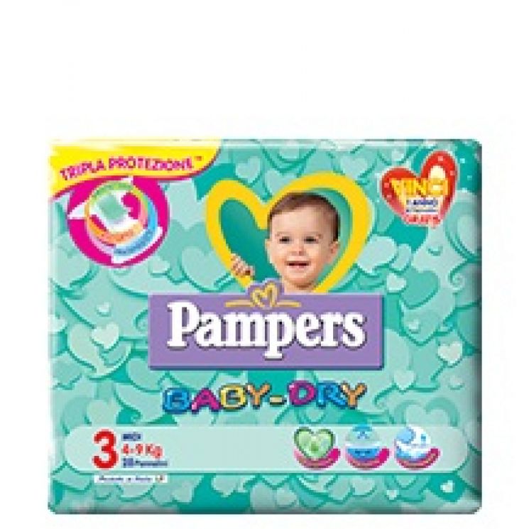 Pannolini Pampers Baby Dry Down Midi Taglia 3 20 Pezzi 927135638