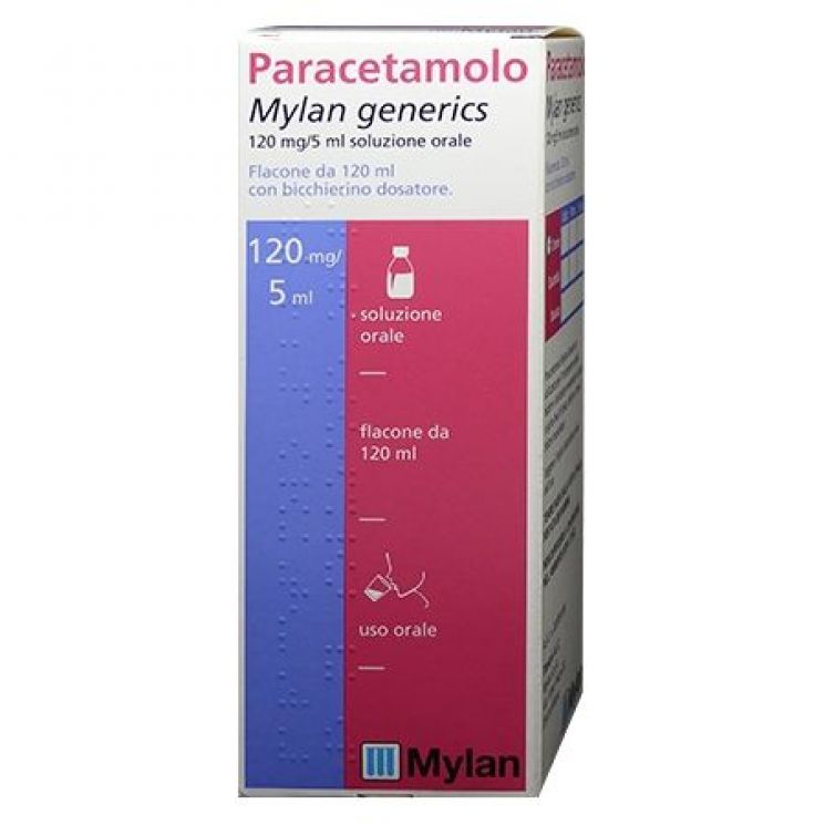 Paracetamolo Mylan 120 mg / 5 ml 120 ml