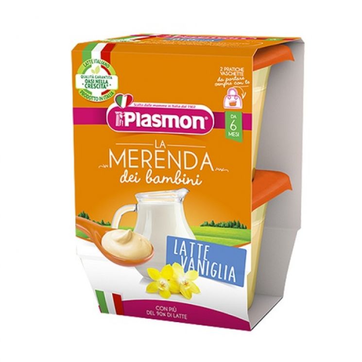 Plasmon La Merenda dei Bambini Latte Vaniglia 2x120g