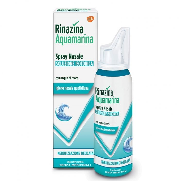 Rinazina Aquamarina Spray Nasale Soluzione Isotonica Delicata 100ml
