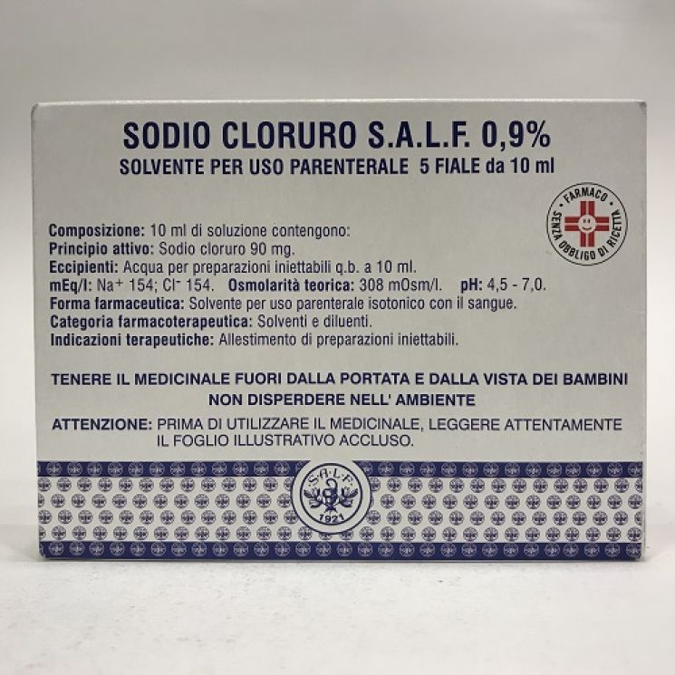 Sodio cloruro 0,9% 5 Fiale 10ml