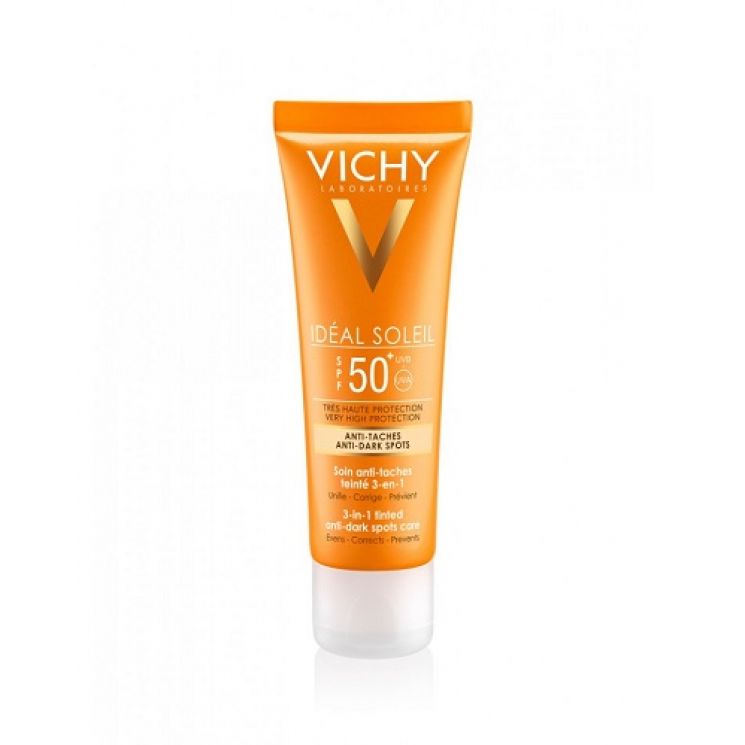 Vichy Ideal Soleil Antimacchia Colorato Viso 3 in 1 Spf50+ 50ml