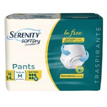 Serenity Soft Dry Sensitive Pants Extra Taglia M 14 Pezzi Pannoloni per anziani 