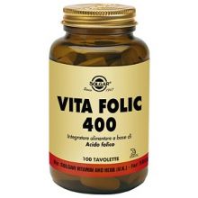 Vita Folic 400 Solgar 100 Tavolette Integratori per gravidanza e allattamento 