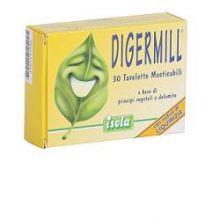 Digermill 30 Tavolette Masticabili Digestione e Depurazione 