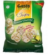 GIUSTO SENZA GLUTINE CHIPS CON OLIO EXTRAVERGINE DI OLIVA 30G Altri alimenti senza glutine 