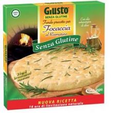 GIUSTO SENZA GLUTINE FONDI PER FOCACCIA AL ROSMARINO 2 PEZZI DA 140G Pizza senza glutine 