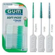 GUM SOFT-PICKS SCOVOLINO CON SETOLE IN GOMMA + FLUORO Scovolini per denti 