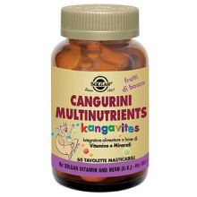 Cangurini Multinutrients Solgar ai Frutti Tropicali 60 Tavolette Masticabili Multivitaminici 