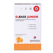 D3Base Junior 30 Caramelle Gommose Gusto Arancia Vitamina D 