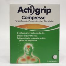 Actigrip 12 Compresse Farmaci per curare  raffreddore e influenza 