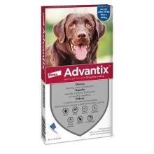 Advantix Spot On Per Cani Oltre 25Kg Fino a 40kg 6 Pipette Antiparassitari 