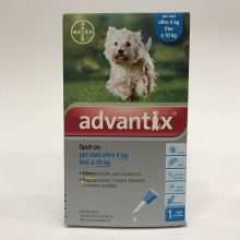 Advantix Spot On Per Cani Oltre 4Kg Fino a 10kg 1 Pipetta Antiparassitari 