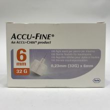 Ago Accu-Fine 32G 6mm 100 Pezzi Aghi per insulina 