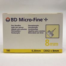 Ago BD Microfine G30 8mm 100 Pezzi Aghi per insulina 