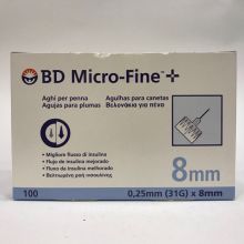 Ago BD Microfine G31 8mm 100 Pezzi Aghi per insulina 