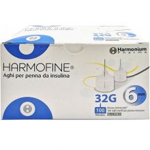 Ago Harmofine G32 6mm 100 Pezzi Aghi per insulina 