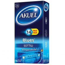 Akuel Blues Sottile 14 Pezzi Preservativi 