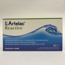Artelac Reactive Soluzione Oftalmica 20 Flaconcini Monodose Colliri idratanti e garze oculari 