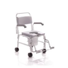 Mopedia Sedia In Alluminio Per Doccia E WC Con Ruote Ausili per il bagno del malato 