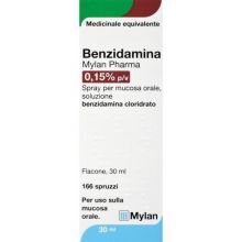 Benzidamina Mylan 0,15% 30ml 166 dosi Unassigned 