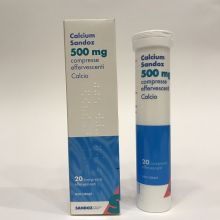 Calcium Sandoz 20 Compresse effervescenti 500mg Tonici, vitaminici e sali minerali 